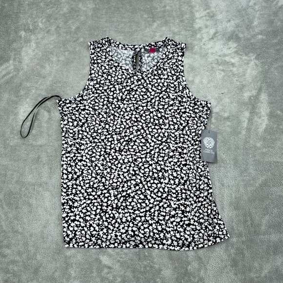 Vince Camuto Tops - Vince Camuto XS Sleeveless Black & White Floral Blouse NWT 3027